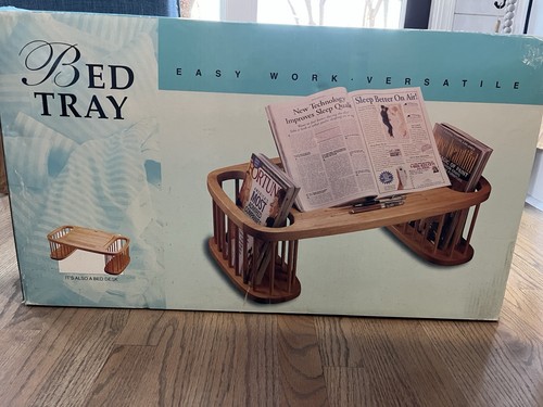 Wood breakfast bed serving - breakfast, in