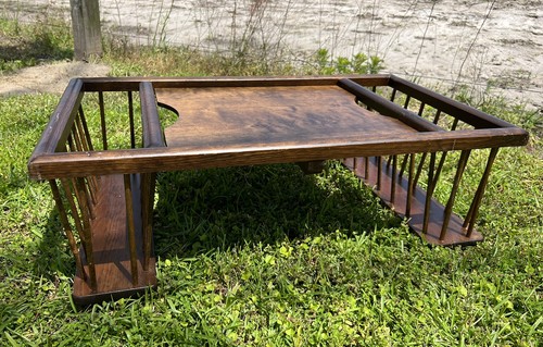 Vtg wood bed lap desk - wood,