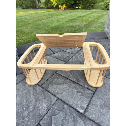 Wood breakfast bed serving - breakfast, in